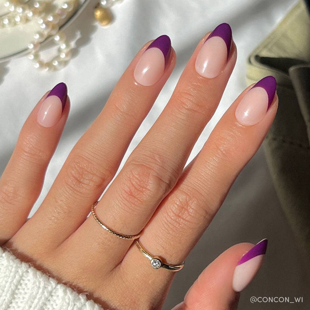 Plum Press-On Nails