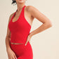Scoop Neck Halter Top