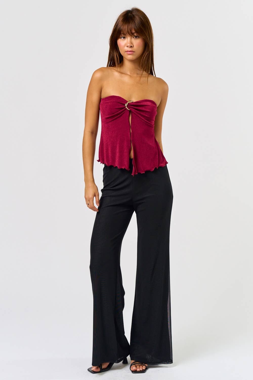 Tube Flyaway Top with Trim