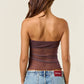 Polka dot Asymmetric Split Hem Tube Top