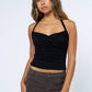 Cowl Halter Lace Top