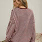 Henley Striped Sweater