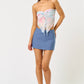 Kylie Front Twist Floral Tube Top