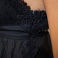 Babydoll Embroidered Mesh Lace Trim V-Neck Cami Top