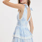 BABY BLUE PATCH LACE DRESS