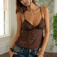 Chloe Sequin Brown Top