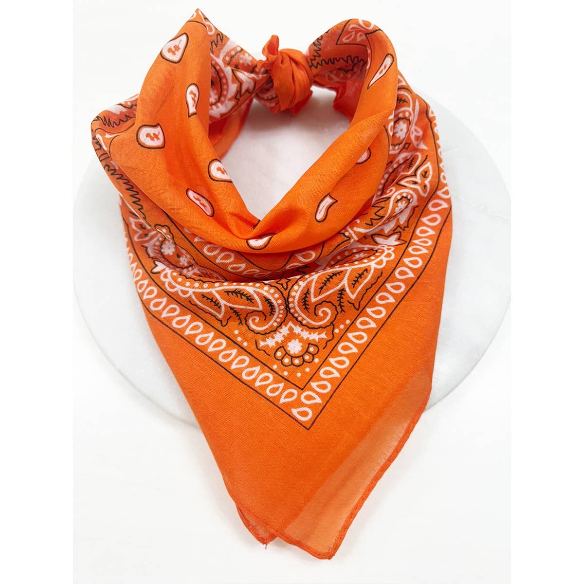 ORANGE Pasley Pattern Bandanas