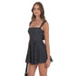 Polka Dot Fit and Flare Dress in Black