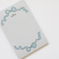 Blue Ribbon Bow Notepad