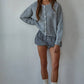 Knit Sweater Round Neck Long Sleeve Cardigan Top