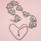 Floral Engraved Heart Chain Belt