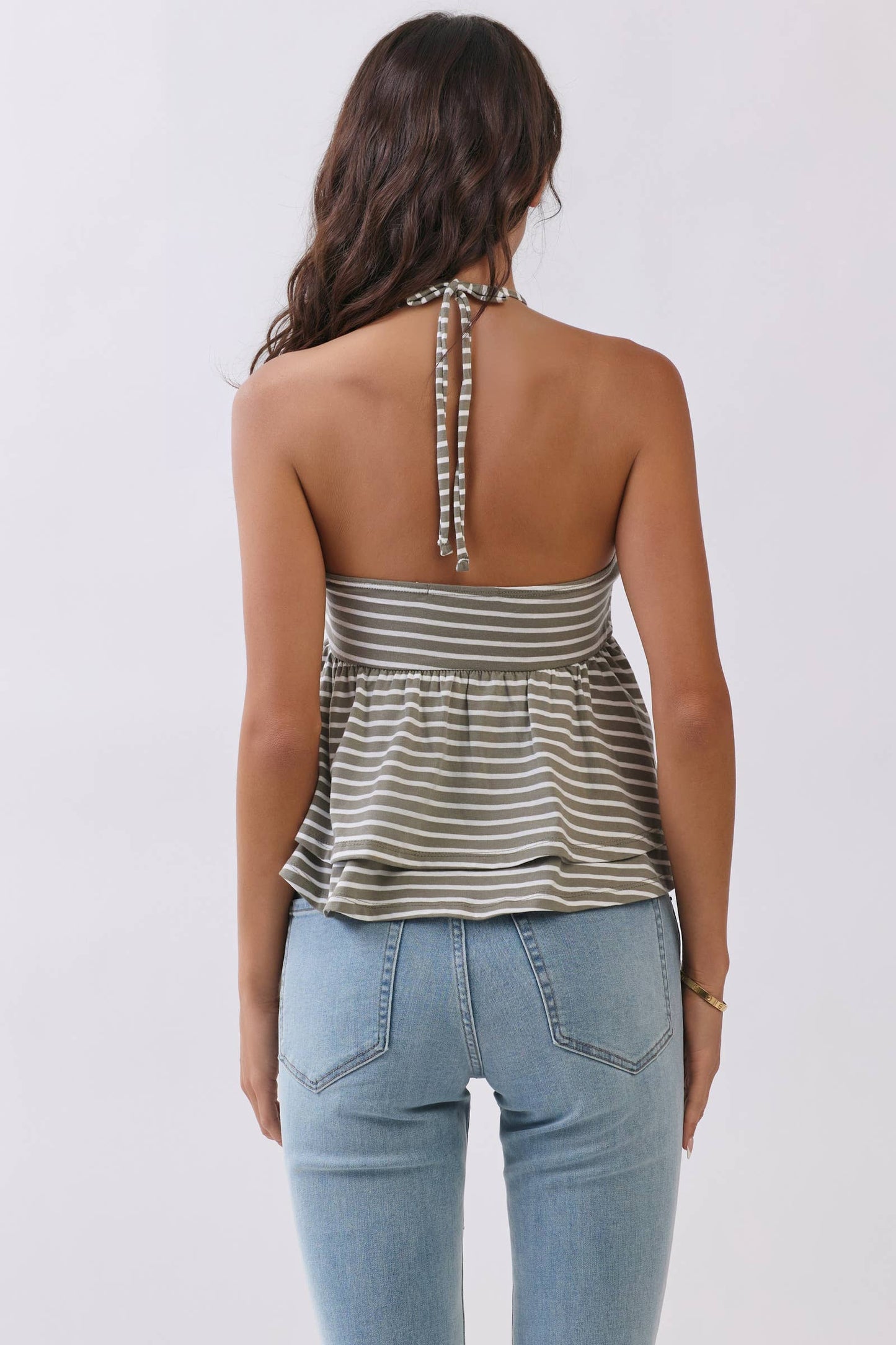 Stripe Halter Top