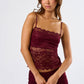 Scalloped Edge Lace Tank Top