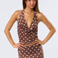 Brown Polka Dot Skort