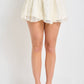 Lace Drawstring Mini Skirt