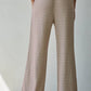 Knit Striped Flare Pants