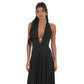 Shell Embellished Plunge Neck Maxi Dress