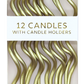 Gold Spiral 12 Candle Set