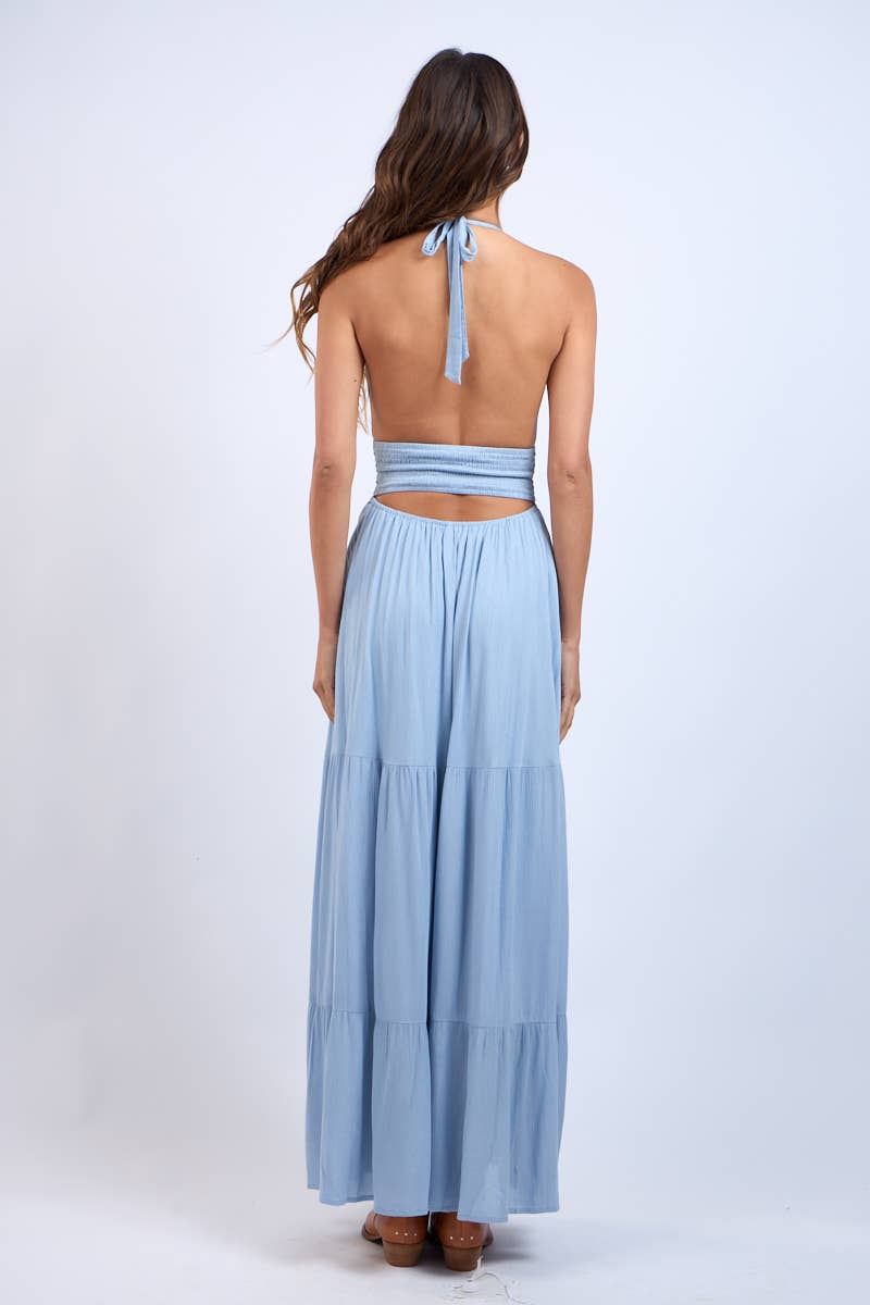 Halter Blue Maxi