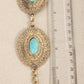 Oval Turquoise Concho Disc Chain Belt
