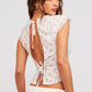 Floral V-neck Open Back
