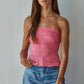 Knit Modal Nylon Spandex Seamless Jacquard Tube Top
