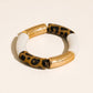 Aira 18K Gold Non-Tarnish Chunky Leopard Resin Bangle Set
