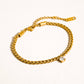 Indy 18K Gold Non-Tarnish Charm Braided Bracelet
