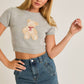 Short Sleeve Teddy Bear Top