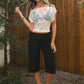 Lace Off The Shoulder Soft Draped Fit Top