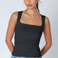 Clean Line Square Shirred Top
