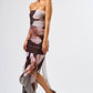 Ruffled Tube Ruched Mini Dress