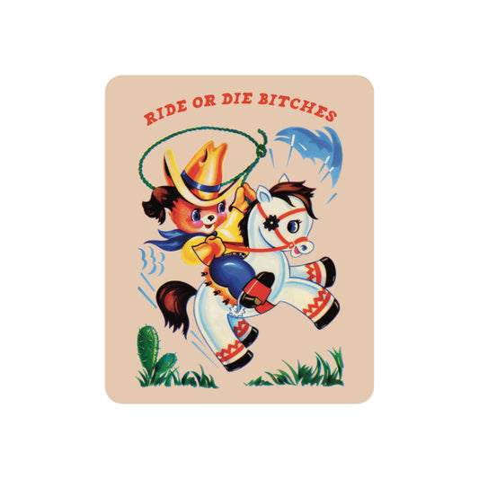 Ride or Die Bitches Cowboy Vinyl Sticker