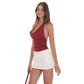 Denim Mini Skort in Ivory
