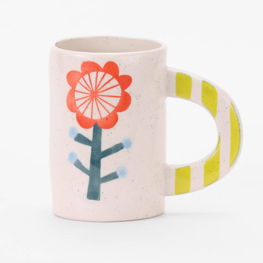 Ceramic Coffee Mug: Orange Flower