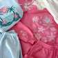 Hibiscus Pink Tropical Embroider Sweatshirt