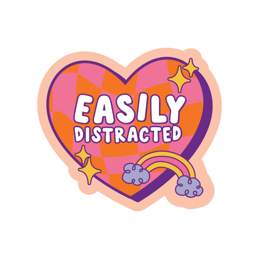 Easily Distracted Vinyl Sticker