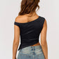 Edgy Elegance Asymmetrical Top