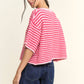 Multi Striped Cropped Soft Knit