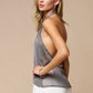 Metallic Fly Away Mesh Top