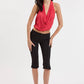 SOLID COLOR V-NECK TOP