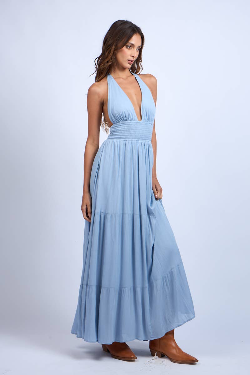 Halter Blue Maxi