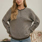 Henley Striped Sweater