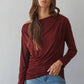 Cream Asymmetric Long Sleeve