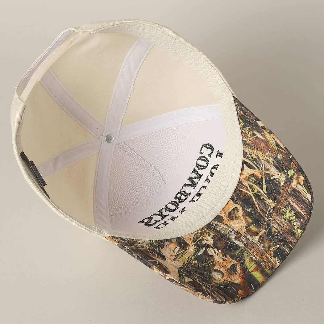 Cowboys Love Me Embroidery Camo Two-Tone Cap