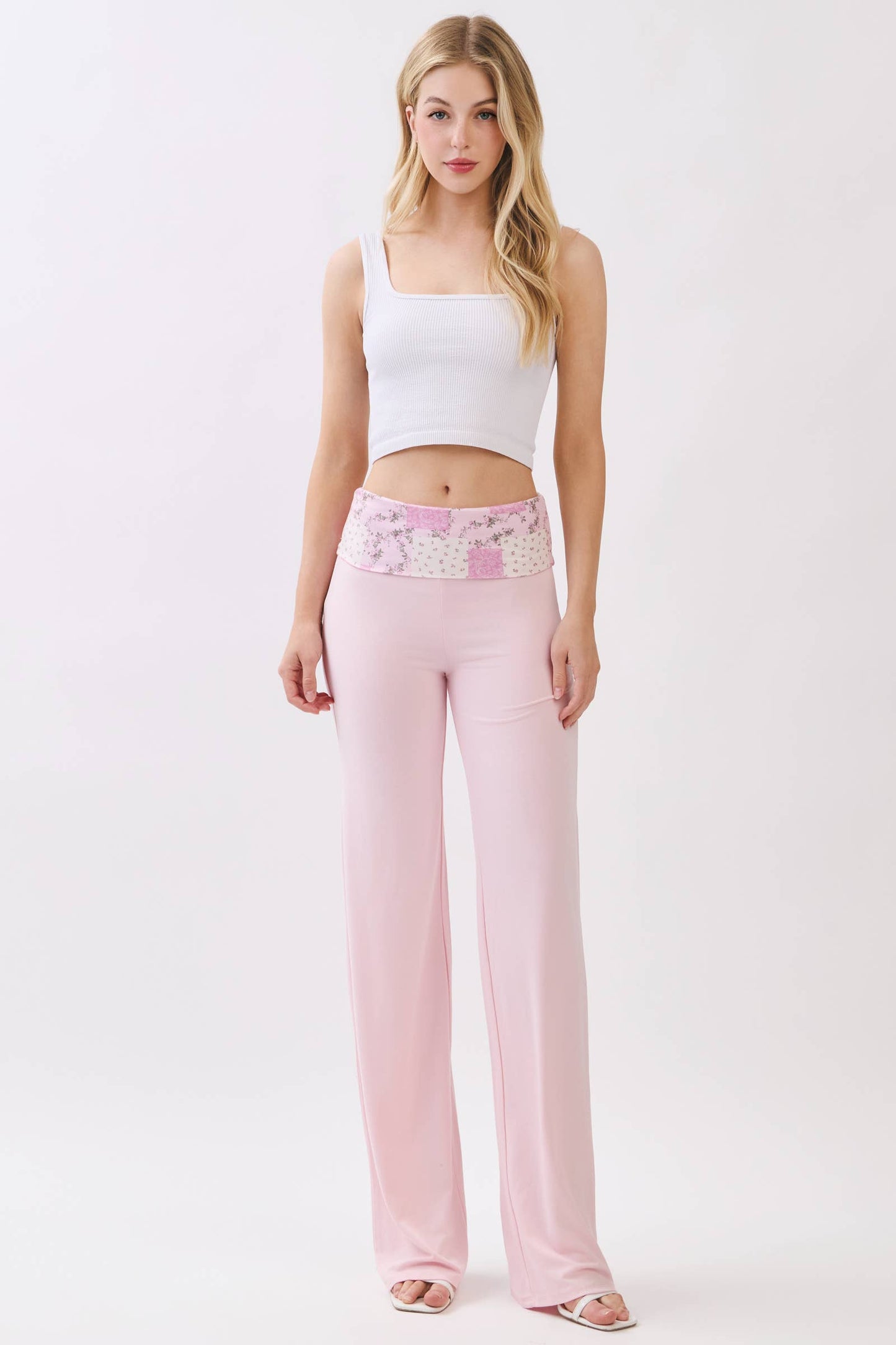 Straight Leg Fold Over Pants