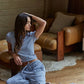 Knit Striped Flare Pants