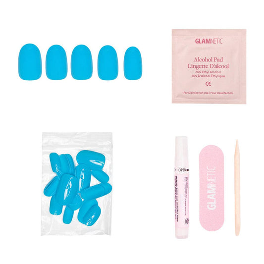 Azure Blue Press-On Nails