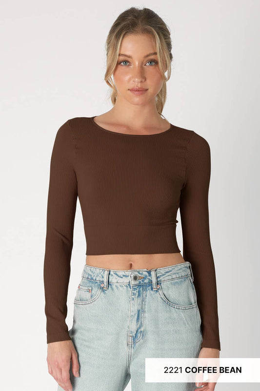 Brown Ripped Long Sleeve