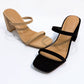 Double Strap Block Heel Sandal